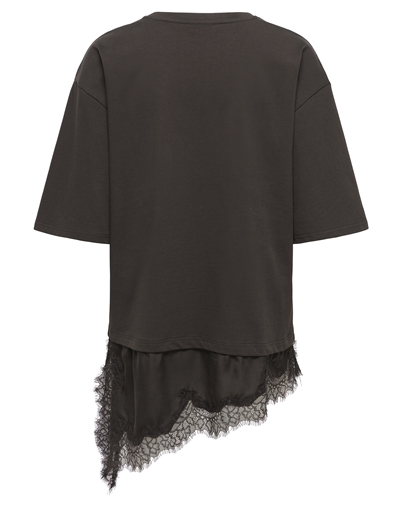 JDY - JDYAlma Lace Detail T-Shirt - Chocolate Torte